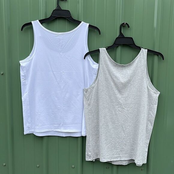 Maternity Essentials Ultra Soft Non Shirred Tank Tops 2-Pack Size XL - Picture 2 of 9